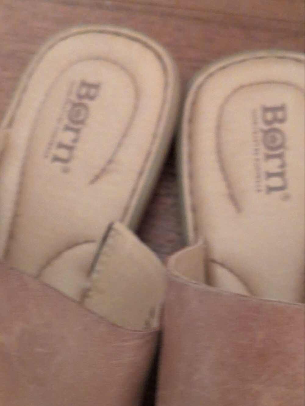 Born Tan Leather Toe-Loop Slide Sandals for Women - Picture 3 of 4